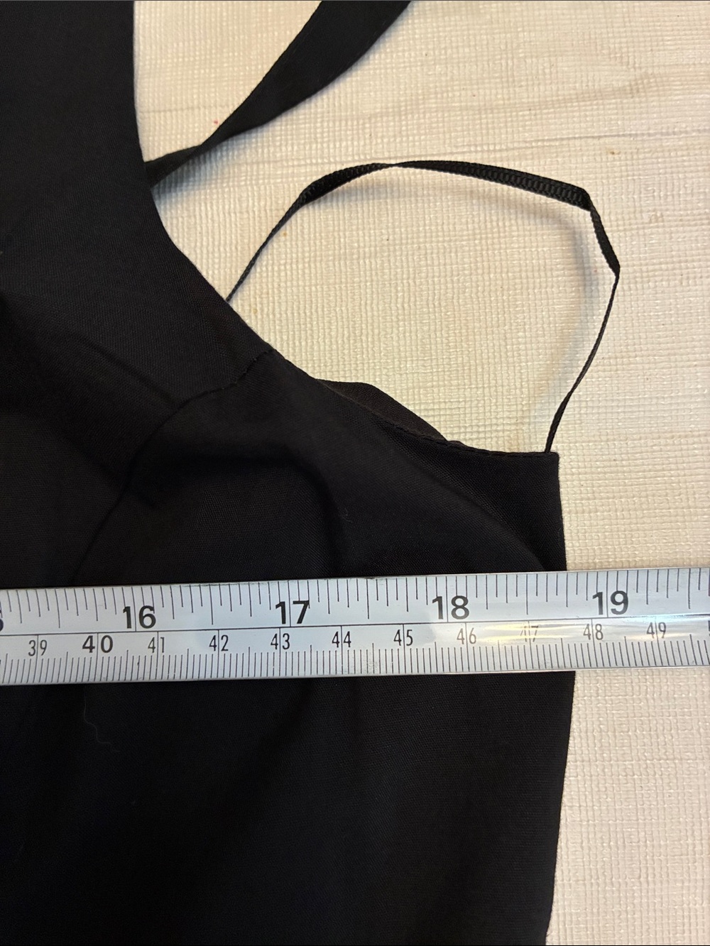 Express Black Square Neck Drop Waist Fit-and-Flare Midi Dress - Picture 12 of 15